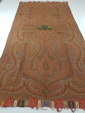Antique 19TH Century Kashmir Style Paisley Romal Piano Shawl 307x155cms picture