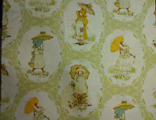 Vintage Holly Hobbie Full/Double Flat Sheet. Fair condition/craft fabric picture