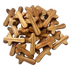 30 Pieces Small Olive Wood Crosses Holding Crosses 2.56in Portable Prayer Cro... picture