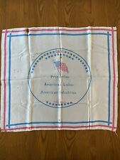 Scarce 1888 Benjamin Harrison Presidential Campaign Ephemera Silk Handkerchief picture