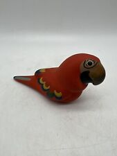 Vintage Hand Painted Ceramic Macaw Signed By Gloria A Dios Costa Rica Pottery 4” picture