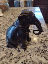 Antique Cast Iron Brass? Elephant Movable Hinged Head Ink Well? Tobacco Germany picture