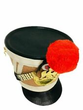 Nepoleonic French Shako Helmet with Red Pom-Pom Era Brown picture