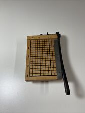 VINTAGE NOVELTY WOODEN 3”x 4” MINI PAPER TRIMMER picture