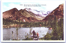 Postcard CO Nymph Lake & Longs Peak Colorado Onlookers c.1910s M6 picture