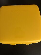 TUPPERWARE Lunch Sandwich Keeper Orange Square  Container picture