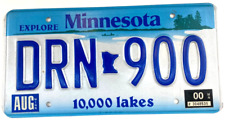 Vintage Minnesota 2000 License Plate Auto Man Cave DRN 900 Wall Decor Collector picture