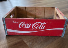 Antique Wooden Red Coca Cola Coke Soda Pop Bottle Crate Carrier Case picture