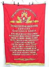 Soviet Pennant Flag Pioneer's Oath Collectible USSR Propaganda Communism Vintage picture
