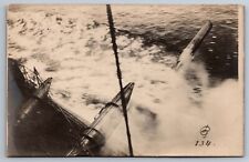 Postcard RPPC Germany Launching a Torpedo In Action Shot Scene German picture