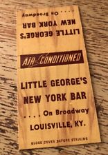 Little George’s New York Bar Louisville Kentucky Matchcover 50s-60s picture