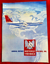 Northwest Airlines Print Boeing 707 in flight 1960 11in x 8 1/2in picture