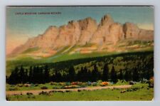 Castle Mountain-Alberta, Canadian Rockies, Antique Vintage Souvenir Postcard picture