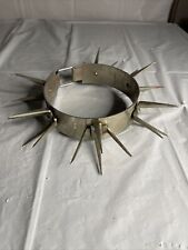 Vintage Spiked Anti Wolf Bear Protection Collar Farm Animal Working Dog picture