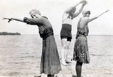 1912 Women Men Poised to Dive into Lake Bathing Beauties picture