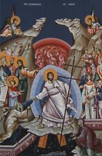 Wooden Greek Orthodox Christian Icon Resurrection of Jesus Christ  (5.5