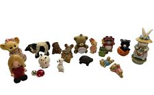 Lot Of 17 VTG  Miniature Animal Figurines Lot, China, Dollhouse Diorama Mixed picture