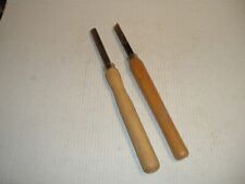 Vintage Lot of 2 Lathe Turning Chisel Woodworking Tools picture