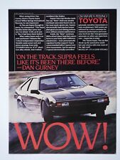 Dan Gurney 1982 Toyota Supra Vintage WOW Original Print Ad 8.5 x 11