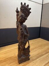 Vintage African Ironwood Statute Sculpture Queen Royalty KG picture