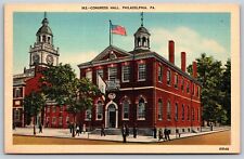 Postcard Congress Hall, Philadelphia PA linen P133 picture