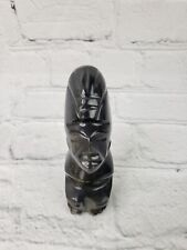 Aztec Mayan Idol Chief,  Obsidian Stone Carving Sculpture Figure picture