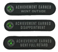 Achievement Earned Humor Tactical Patches (PVC Rubber 3x1.75 Inch) picture