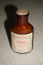 Antique Poison Medicine Brown Bottle- 100 Tablets -Eli Lilly And Co picture