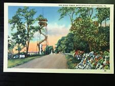 Vintage Postcard 1937 Oak Ridge Tower Battlefield of Gettysburg Pennsylvania picture