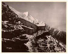 France, Chamonix, Mont Blanc, Vintage Stone Size Print, Photomechanical  picture