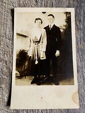 VTG RPPC Post Card “Pretty Woman And Good Looking Man Posing For A Photograph” picture