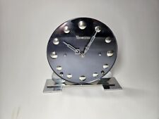 Art Deco French Chrom and Glass Vedette Electrical Clock 1930s picture