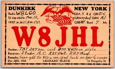 1934 QSL Radio Card W8JHL Dunkirk New York Amateur Radio Station Posted Postcard picture