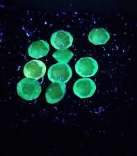 10 Stunning vtg Bohemian original Faceted uranium glass Stones  DIY jewellery picture