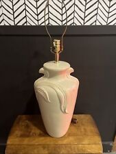 Alsy Post modern White Ivory Cream Beige Table Lamp 24” Signed Dated 1987 Large picture