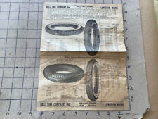original 1920's double sided sheets 2pgs - BELL TIRE co, lewinston maine PHARIS picture