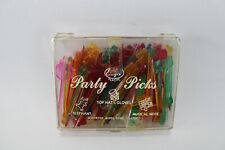 Vintage Party Picks Jewel Colored Plastic Picks picture