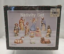 Vintage Nativity Scene Set 11 Pieces Hand Painted Christmas RARE Ceramic picture