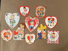 Vintage Valentine Cards 1940s Lot of 10 Fold Open picture