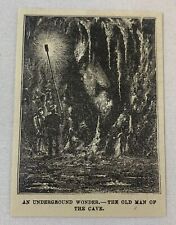 1876 magazine engraving ~ OLD MAN OF CHAPEL CAVE Lewiston, PA picture