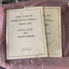 original  Sharpshooter Game Plan Set  pinball MACHINE  manual Arcade Game picture