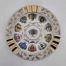 Cigar Ashtray 10 Coat of Arms & Gold Ansbach Bavaria Vintage German Antique Nice picture