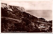 Under The Cliffs in The Warren Folkestone Kent England 1920s RPPC Postcard Photo picture