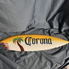 Vintage Corona Tropical Tiki Bar Sign Hand Carved Wood Surf Pool Indonesia 19