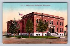 Bellingham WA-Washington, Roeder School, Antique, Vintage Souvenir Postcard picture