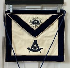 Vintage 1949 Master Mason Masonic Ceremonial Uniform Apron Velvet Leather picture