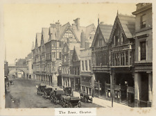 England, Chester, Maisons the Rows, circa 1875, vintage albumen print vintage al picture