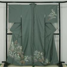 Japanese Fully Embroidered Pure Silk Pongee Homongi With Thread Fashionable K49 picture