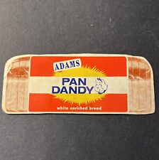 1960s Adams Pan Dandy White Enriched Bread Emblem w Girl Portsmouth Ohio 5x2 picture