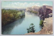 Postcard Judaica Palestine The River Jordan, Le Jourdain c1910 Antique picture